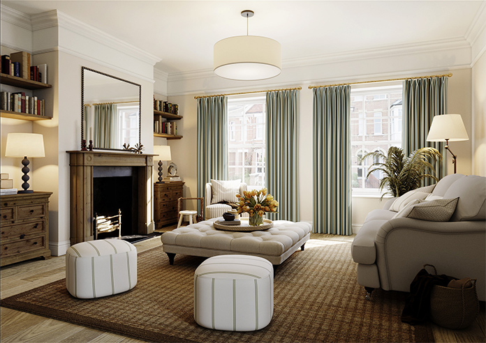 The British Stripe Co. Charles, Derwent No.1 - Made to Measure Curtains - Image 7